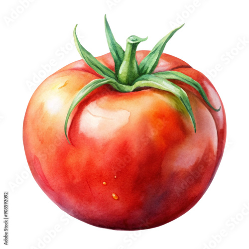 Wallpaper Mural Tomato Watercolor Style Torontodigital.ca
