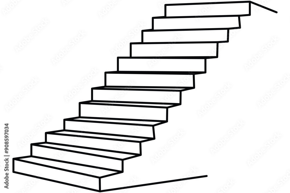 Stairway symbol to reach achievement. Staircase vector icon isolated on white background. The step up to be successful of business. Stairway symbol to reach achievement. Staircase vector icon isolated on white background. The step up to be successful of business.