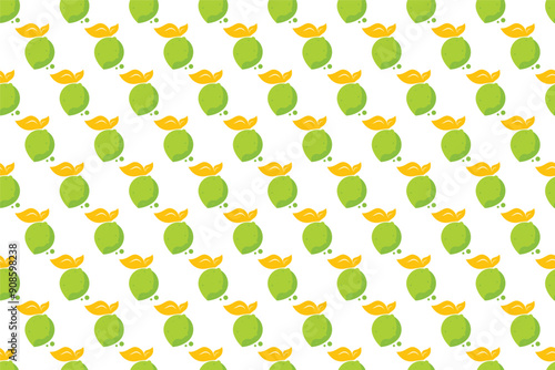 Abstract lemon fruit seamless pattern background