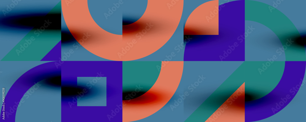 Neo memphis geometric pattern with circles, squares. Pop art abstract background for covers, banners, flyers and posters and other templates Neo memphis geometric pattern with circles, squares. Pop art abstract background for covers, banners, flyers and posters and other templates