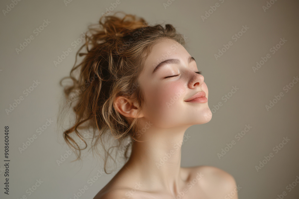 custom made wallpaper toronto digitalA close up of a girl's face with her eyes closed