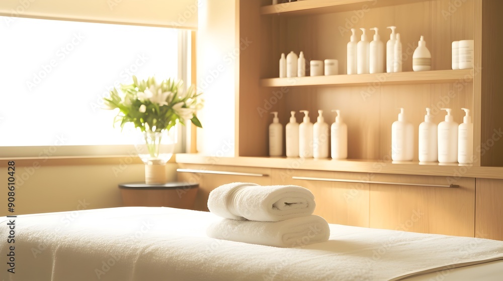 Cosmetologist Washing or Massaging Hair of Relaxed Client in Modern Minimalist Medical Facility Cosmetologist Washing or Massaging Hair of Relaxed Client in Modern Minimalist Medical Facility