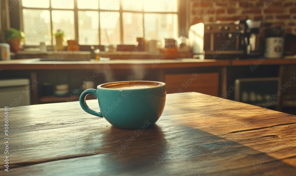 Sunlit Coffee Cup on Rustic Wooden Table in Country Kitchen: Embracing Simple Joys and Creating Cozy Nostalgic Atmosphere. Warm, Humble Home Setting Captured in High-Quality 4K Wallpaper Background. Sunlit Coffee Cup on Rustic Wooden Table in Country Kitchen: Embracing Simple Joys and Creating Cozy Nostalgic Atmosphere. Warm, Humble Home Setting Captured in High-Quality 4K Wallpaper Background.
