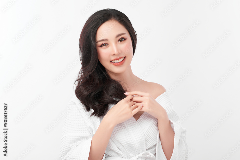 Beautiful young asian woman with clean fresh skin on white background, Face care, Facial treatment, Cosmetology, beauty and spa, Asian women portrait. Beautiful young asian woman with clean fresh skin on white background, Face care, Facial treatment, Cosmetology, beauty and spa, Asian women portrait.
