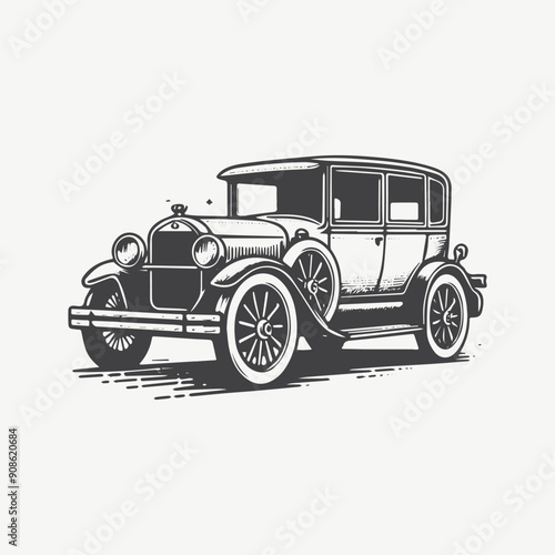 Vintage Classic Car Illustration