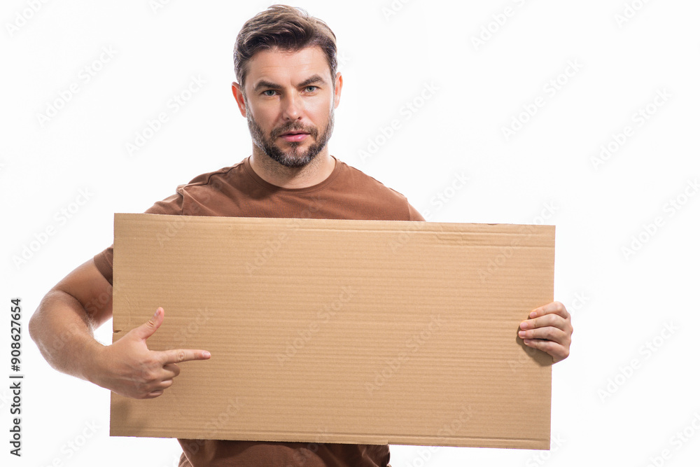 Middle aged man showing promo. Pointing finger on blank board concept. Blank signboard with copyspace. Advertisement concept. Ad board with copy space, blank mockup. Blank signboard, placard. Middle aged man showing promo. Pointing finger on blank board concept. Blank signboard with copyspace. Advertisement concept. Ad board with copy space, blank mockup. Blank signboard, placard.