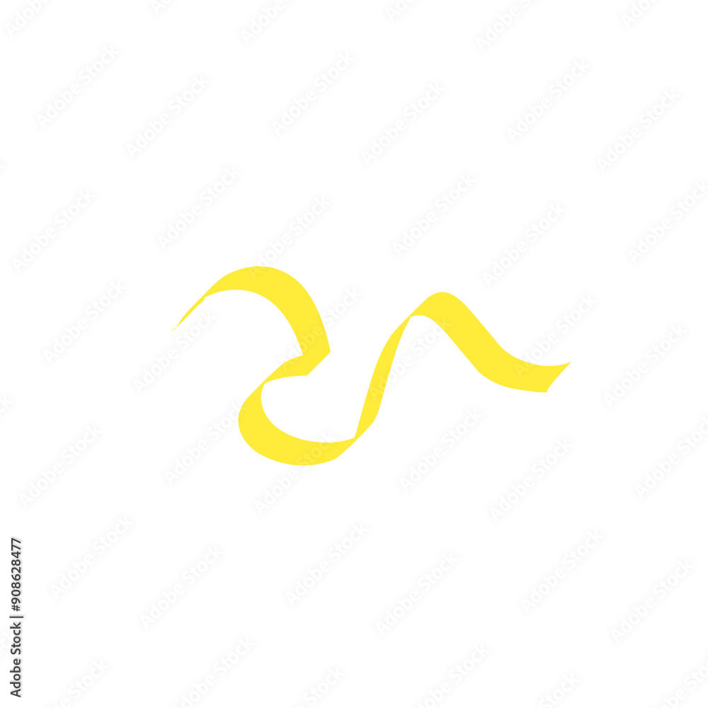 Fototapeta premium yellow ribbon line strokes