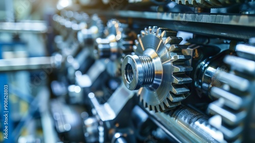 Gears and bolts in hydraulic and pneumatic systems facilitate fluid power transmission and control.