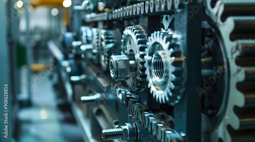 Gears and bolts in industrial automation systems enable precise control and synchronization of machinery and processes.