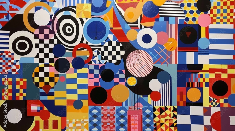 Geometric patterns in mathematical art. Describe a piece of artwork that merges mathematics with artistic expression through geometric patterns. Geometric patterns in mathematical art. Describe a piece of artwork that merges mathematics with artistic expression through geometric patterns.