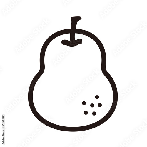 シンプルでかわいい洋梨のアイコン