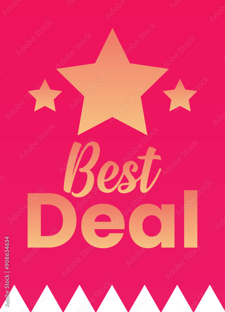 Fototapeta premium Best Deal E-commerce Marketing Discount Offer Tags Design Vector Illustration
