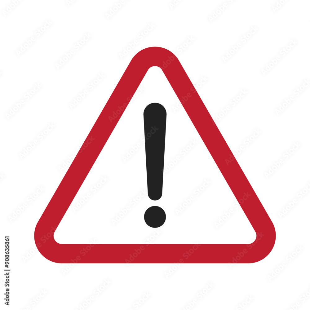 Isolated triangle yellow triangle yellow black exclamation mark sign for caution, warning, danger, attention please, error, warning, hazard Isolated triangle yellow triangle yellow black exclamation mark sign for caution, warning, danger, attention please, error, warning, hazard
