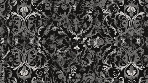 abstract vintage patterns wallpaper with shades of gre background
