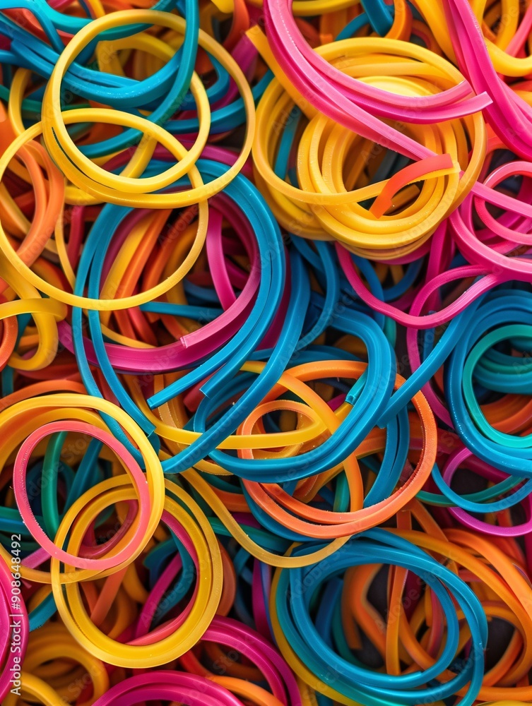 Vibrant elastic loops that evoke nostalgic memories of youth.