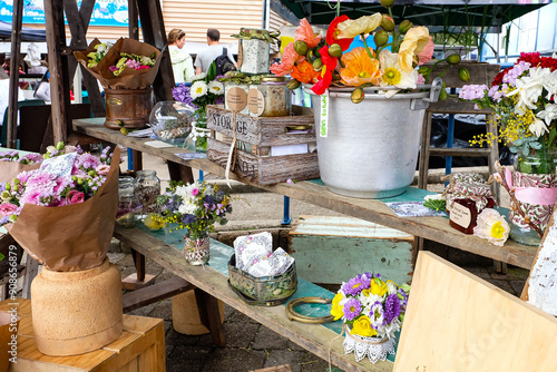 Eumundi markets, traditional weekend market, in Noosa Heads, Sunshine coast, Australia, Queensland 