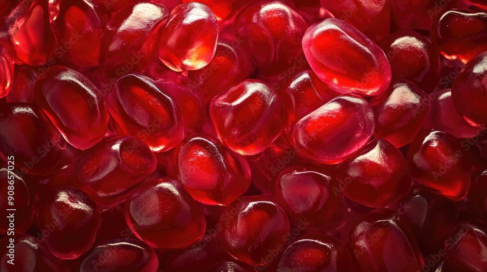 Close-up of pomegranate seeds, forming a rich and colorful backdrop. Close-up of pomegranate seeds, forming a rich and colorful backdrop.