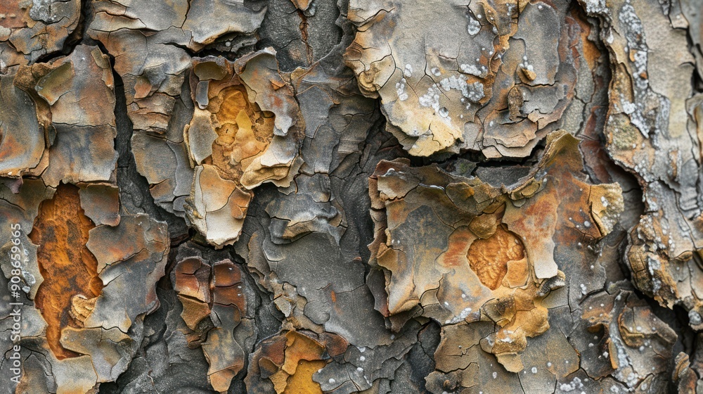 Close up view of rough bark surface. Close up view of rough bark surface.