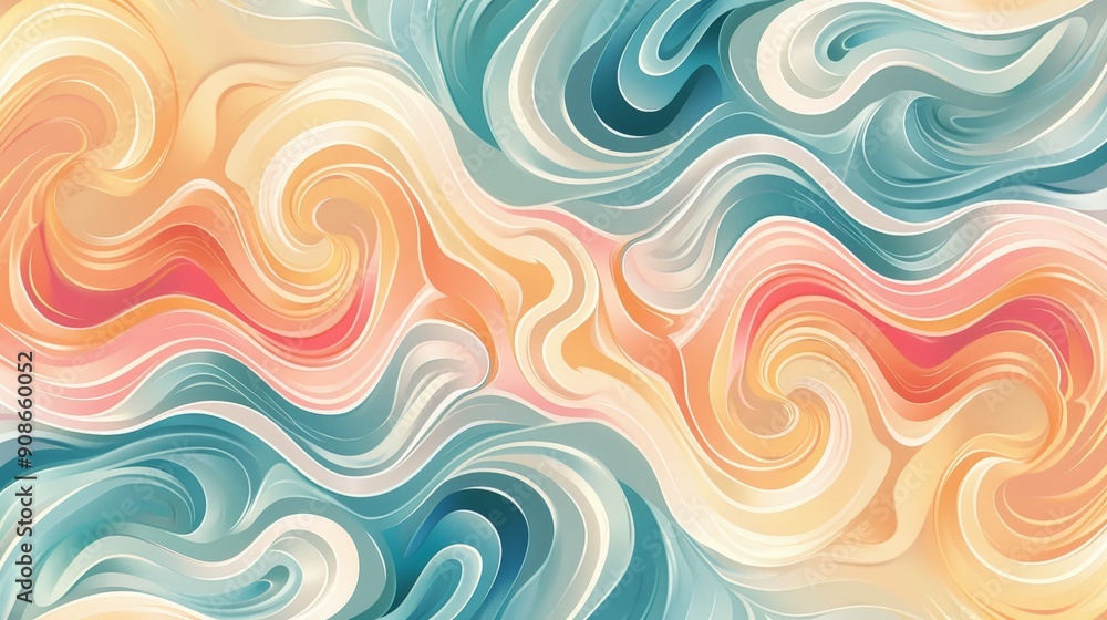 Abstract swirl pattern in soft colors Abstract swirl pattern in soft colors