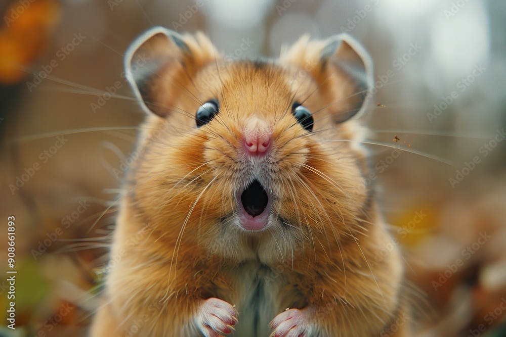 Cute Hamster with Open Mouth Cute Hamster with Open Mouth