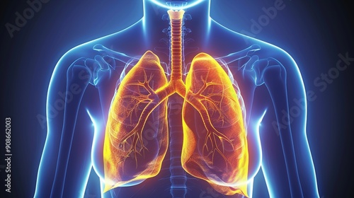 Human Anatomy Illustration: Lungs