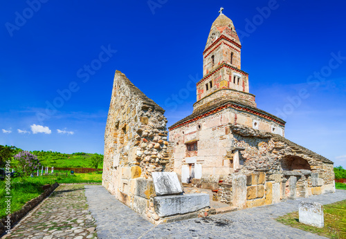 Obraz na płótnie Densus, Romania. The oldest stone church in Romania, Hateg historical region. w salonie