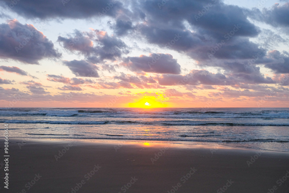 Sunset sunrise over the horizon, Fraser island, Queensland, Australia Sunset sunrise over the horizon, Fraser island, Queensland, Australia