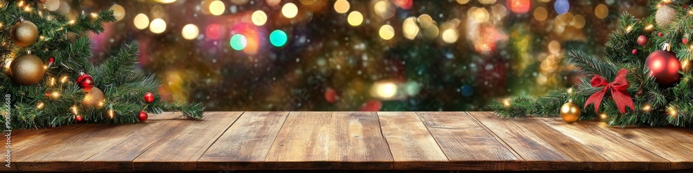 Festive Summer Outdoor Bar Scene: Holiday-Themed Wooden Table with Christmas Decorations, Neon Lighting, and Blurred Background. Perfect for National Day Celebrations, Event Setups, Marketing Campaign Festive Summer Outdoor Bar Scene: Holiday-Themed Wooden Table with Christmas Decorations, Neon Lighting, and Blurred Background. Perfect for National Day Celebrations, Event Setups, Marketing Campaign