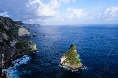 Nusa Penida island, Bali, Indonesia: Kelingking cliff, Broken beach, Atuh beach, Diamond beach, Banah cliff, Crystal Bay beach and Angel's Billabong, the devil pool photo