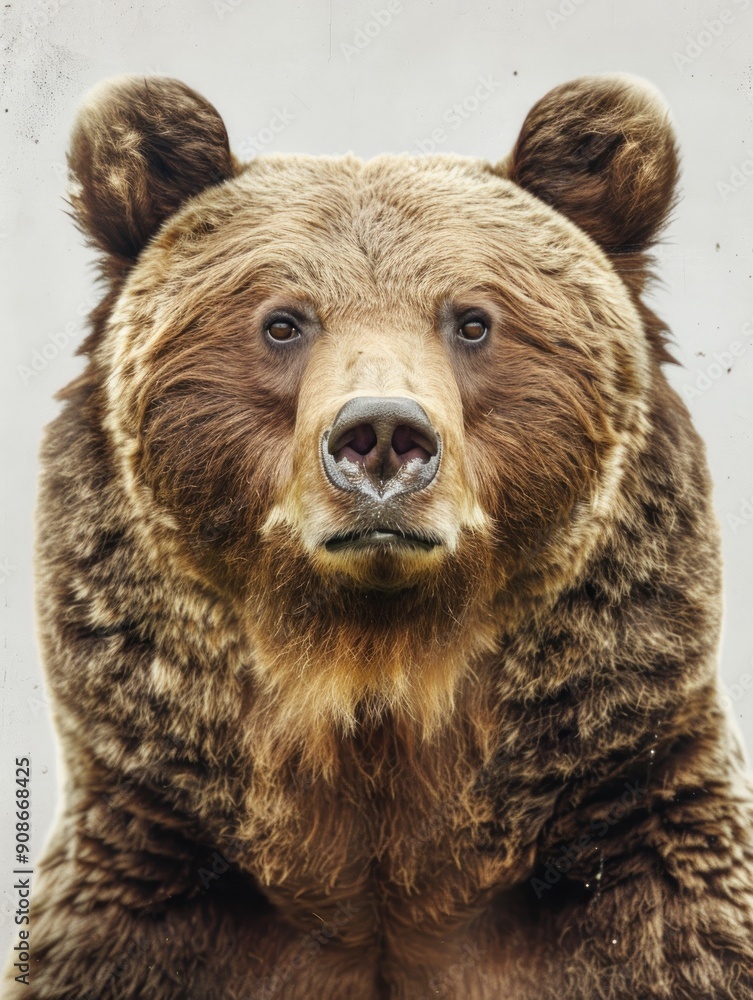 Intense Portrait of a Brown Bear in Golden Light Intense Portrait of a Brown Bear in Golden Light