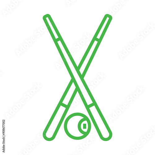 Pool Cue Icon Design