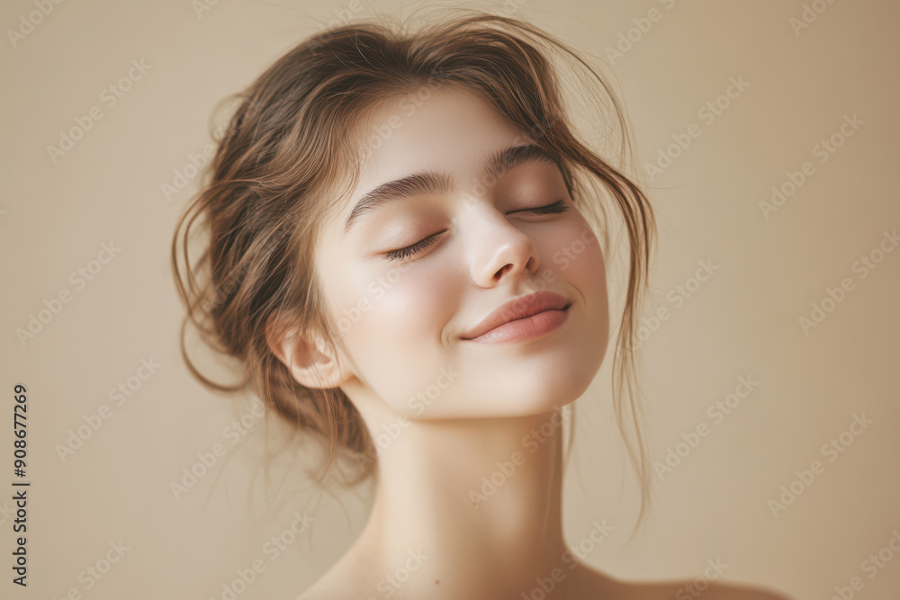 custom made wallpaper toronto digitalA close up of a girl's face with her eyes closed