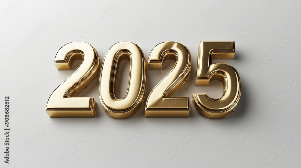 The year is 2025 and it is written in gold The year is 2025 and it is written in gold