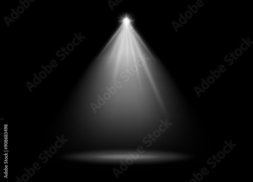 Stage light mockup. Realistic scene spolight effect