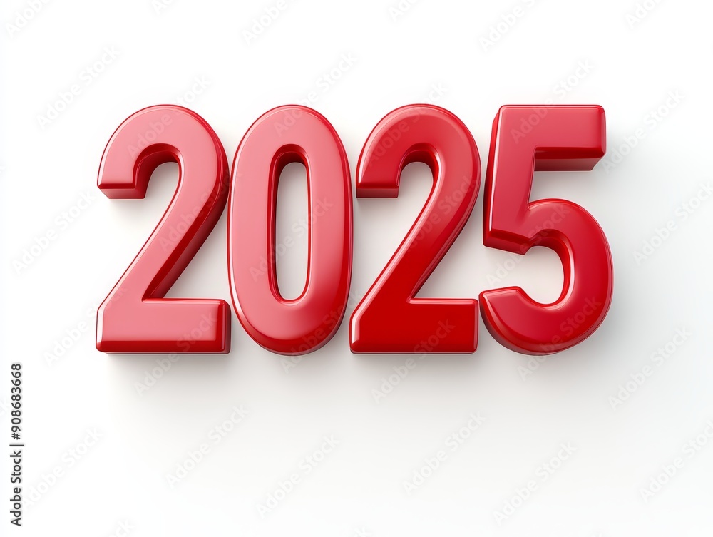 The number twenty-five is written in red The number twenty-five is written in red