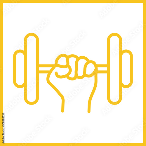 Weightlifting Barbell Icon Design