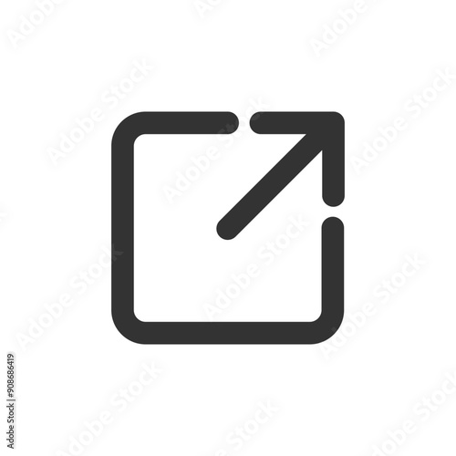 Simple back isolated link button isolated on white background. UI element. Vector icon in flat style