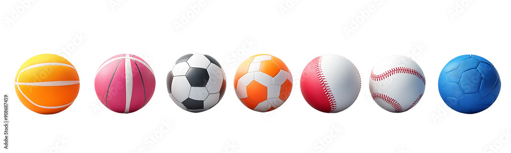Collection of Different Sports Balls in High Detail Collection of Different Sports Balls in High Detail