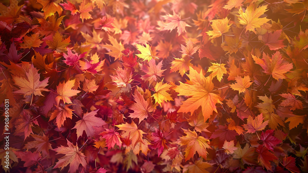 Zoom out to reveal a canopy of maple leaves ablaze with the colors of autumn, a breathtaking vista that stretches as far as the eye can see. Zoom out to reveal a canopy of maple leaves ablaze with the colors of autumn, a breathtaking vista that stretches as far as the eye can see.