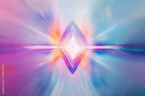 Illusory arrow transparent and spectral hovering in a surreal, mystical atmosphere.