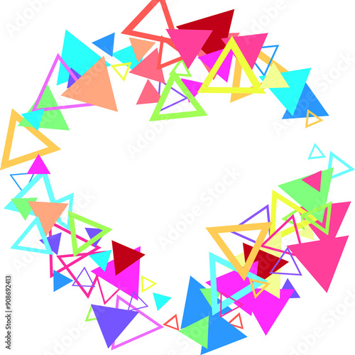 Free Download Party background with geometric shapes, triangles, dots, sprinkles. Pastel colors. - GFXLoad