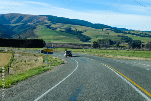 Fairlie, Canterbury, New Zealand, Road trip from Lake Tekapo to Christchurch, South Island 