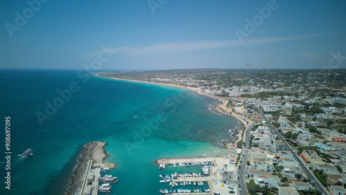 Torre Vado is in the province of Lecce, Italy. Located in the lower Salento, it is a renowned seaside resort on the Ionian coast of Salento. The coast is characterized by low cliffs