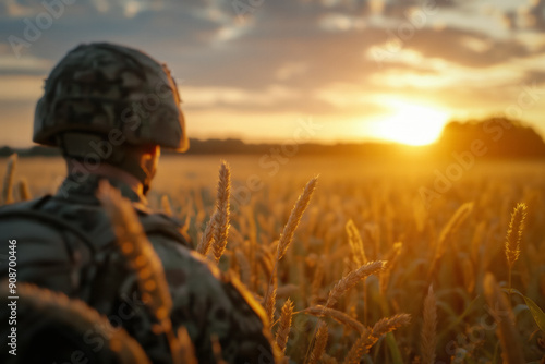 Army sunset
