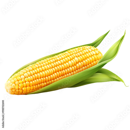 ear of corn isolated on transparent background