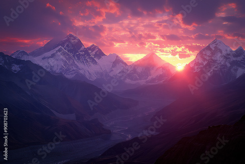 Everest sunset