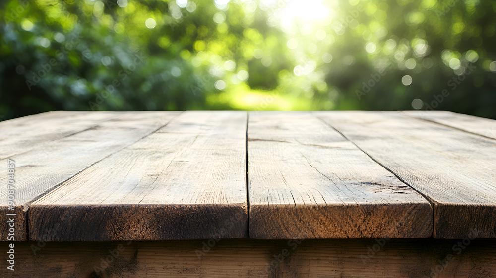 Empty Wooden Table on a Sunny Day. Empty Wooden Table on a Sunny Day.