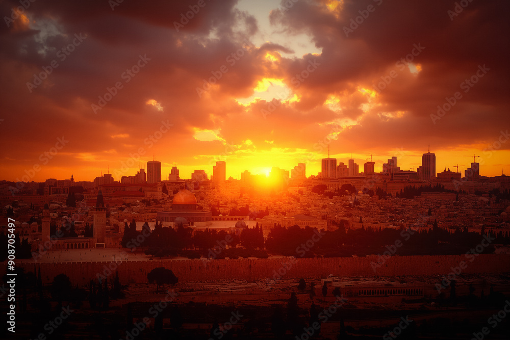 Fototapeta premium Jerusalem sunset