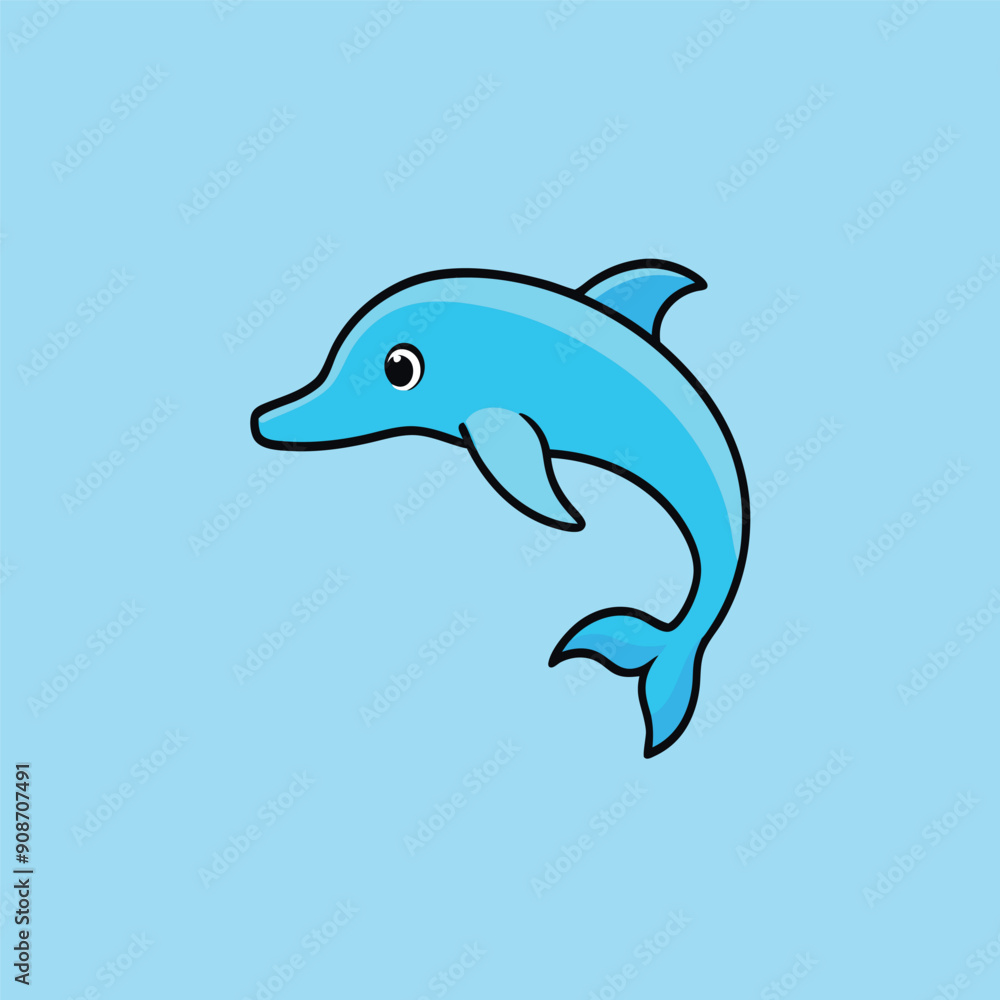 dolphin isolated on white background. dolphin isolated on white background.