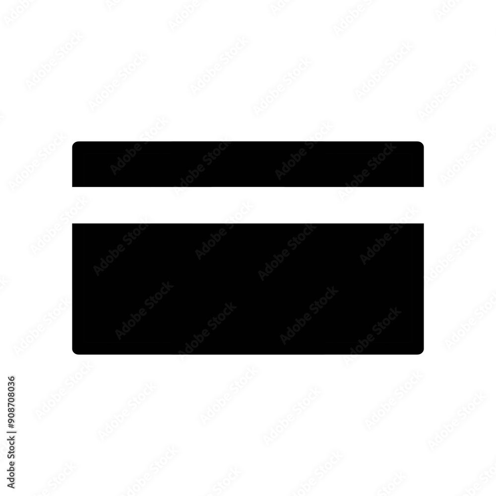 Credit card silhouette icon with simple and modern design Credit card silhouette icon with simple and modern design